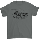 Dinghy Rapids White Water Rafting Whitewater Mens T-Shirt 100% Cotton Charcoal