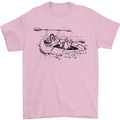 Dinghy Rapids White Water Rafting Whitewater Mens T-Shirt 100% Cotton Light Pink