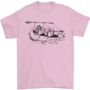 Dinghy Rapids White Water Rafting Whitewater Mens T-Shirt 100% Cotton Light Pink