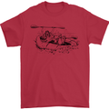 Dinghy Rapids White Water Rafting Whitewater Mens T-Shirt 100% Cotton Red