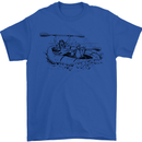 Dinghy Rapids White Water Rafting Whitewater Mens T-Shirt 100% Cotton Royal Blue