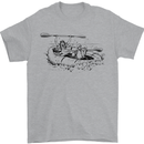 Dinghy Rapids White Water Rafting Whitewater Mens T-Shirt 100% Cotton Sports Grey