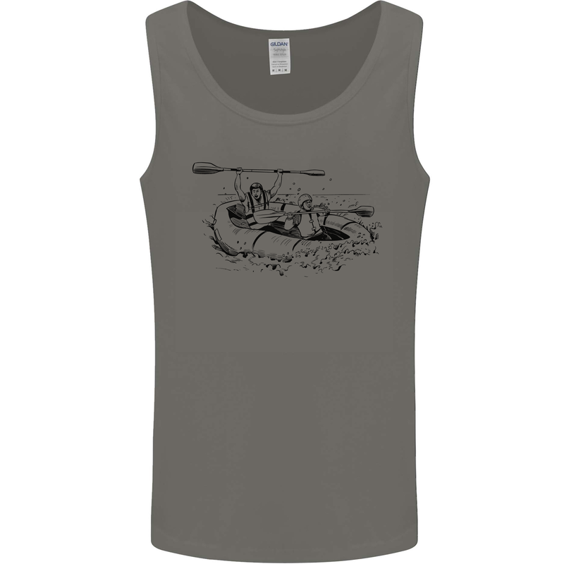 Dinghy Rapids White Water Rafting Whitewater Mens Vest Tank Top Charcoal