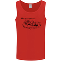 Dinghy Rapids White Water Rafting Whitewater Mens Vest Tank Top Red