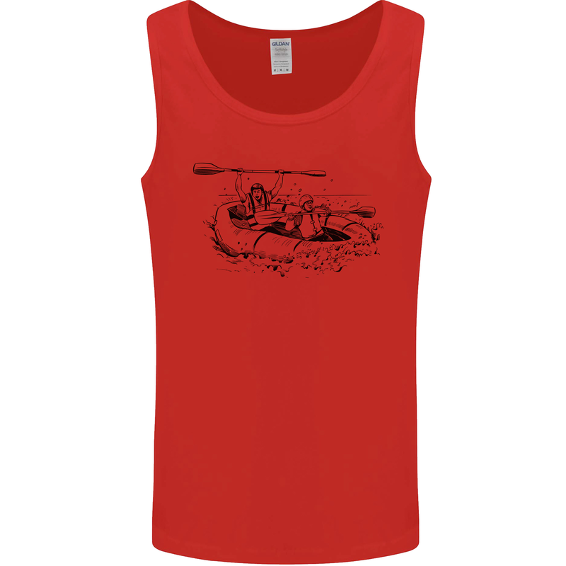Dinghy Rapids White Water Rafting Whitewater Mens Vest Tank Top Red