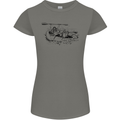 Dinghy Rapids White Water Rafting Whitewater Womens Petite Cut T-Shirt Charcoal