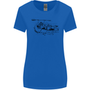 Dinghy Rapids White Water Rafting Whitewater Womens Wider Cut T-Shirt Royal Blue