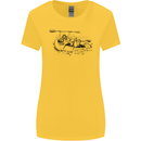Dinghy Rapids White Water Rafting Whitewater Womens Wider Cut T-Shirt Yellow