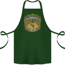 Dinosaur Abduction Aliens UFO T-Rex Cotton Apron 100% Organic Forest Green