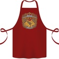 Dinosaur Abduction Aliens UFO T-Rex Cotton Apron 100% Organic Maroon