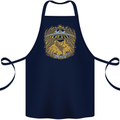 Dinosaur Abduction Aliens UFO T-Rex Cotton Apron 100% Organic Navy Blue