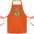 Dinosaur Abduction Aliens UFO T-Rex Cotton Apron 100% Organic Orange