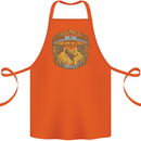 Dinosaur Abduction Aliens UFO T-Rex Cotton Apron 100% Organic Orange
