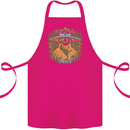 Dinosaur Abduction Aliens UFO T-Rex Cotton Apron 100% Organic Pink