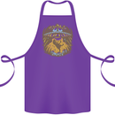 Dinosaur Abduction Aliens UFO T-Rex Cotton Apron 100% Organic Purple