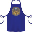Dinosaur Abduction Aliens UFO T-Rex Cotton Apron 100% Organic Royal Blue
