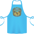 Dinosaur Abduction Aliens UFO T-Rex Cotton Apron 100% Organic Turquoise