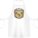 Dinosaur Abduction Aliens UFO T-Rex Cotton Apron 100% Organic White