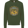 Dinosaur Abduction Aliens UFO T-Rex Kids Sweatshirt Jumper Forest Green