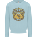 Dinosaur Abduction Aliens UFO T-Rex Kids Sweatshirt Jumper Light Blue
