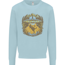 Dinosaur Abduction Aliens UFO T-Rex Kids Sweatshirt Jumper Light Blue