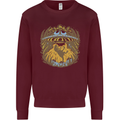 Dinosaur Abduction Aliens UFO T-Rex Kids Sweatshirt Jumper Maroon