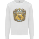 Dinosaur Abduction Aliens UFO T-Rex Kids Sweatshirt Jumper White