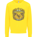 Dinosaur Abduction Aliens UFO T-Rex Kids Sweatshirt Jumper Yellow