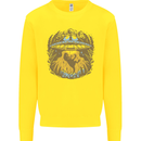 Dinosaur Abduction Aliens UFO T-Rex Kids Sweatshirt Jumper Yellow