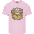 Dinosaur Abduction Aliens UFO T-Rex Kids T-Shirt Childrens Light Pink