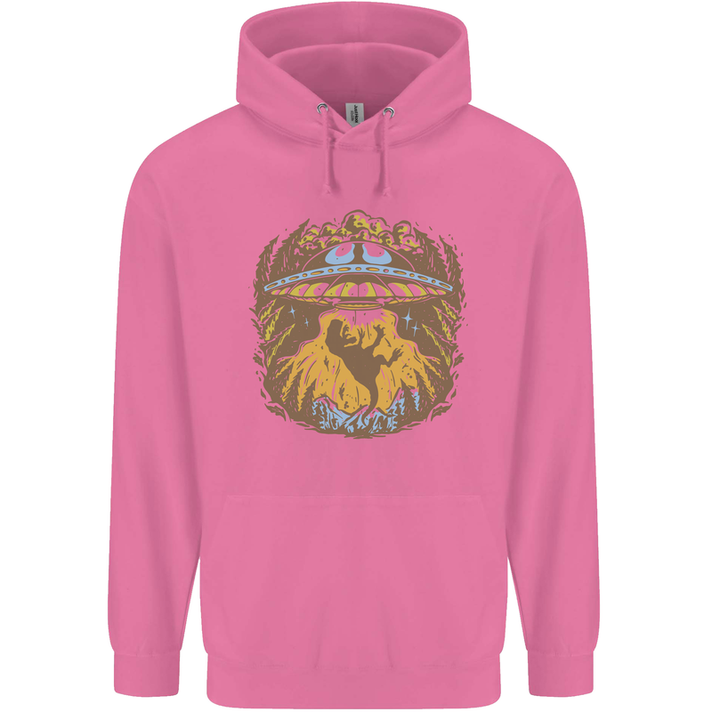 Dinosaur Abduction Aliens UFO T-Rex Mens 80% Cotton Hoodie Azelea