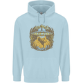 Dinosaur Abduction Aliens UFO T-Rex Mens 80% Cotton Hoodie Light Blue