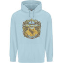 Dinosaur Abduction Aliens UFO T-Rex Mens 80% Cotton Hoodie Light Blue