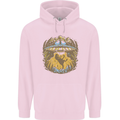 Dinosaur Abduction Aliens UFO T-Rex Mens 80% Cotton Hoodie Light Pink
