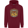 Dinosaur Abduction Aliens UFO T-Rex Mens 80% Cotton Hoodie Maroon