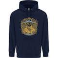 Dinosaur Abduction Aliens UFO T-Rex Mens 80% Cotton Hoodie Navy Blue