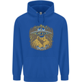 Dinosaur Abduction Aliens UFO T-Rex Mens 80% Cotton Hoodie Royal Blue