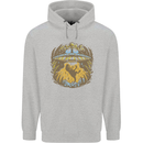Dinosaur Abduction Aliens UFO T-Rex Mens 80% Cotton Hoodie Sports Grey