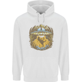 Dinosaur Abduction Aliens UFO T-Rex Mens 80% Cotton Hoodie White
