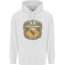 Dinosaur Abduction Aliens UFO T-Rex Mens 80% Cotton Hoodie White