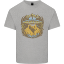 Dinosaur Abduction Aliens UFO T-Rex Mens Cotton T-Shirt Tee Top Sports Grey