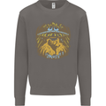 Dinosaur Abduction Aliens UFO T-Rex Mens Sweatshirt Jumper Charcoal