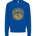 Dinosaur Abduction Aliens UFO T-Rex Mens Sweatshirt Jumper Royal Blue