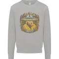 Dinosaur Abduction Aliens UFO T-Rex Mens Sweatshirt Jumper Sports Grey