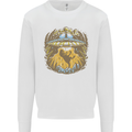 Dinosaur Abduction Aliens UFO T-Rex Mens Sweatshirt Jumper White