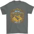 Dinosaur Abduction Aliens UFO T-Rex Mens T-Shirt 100% Cotton Charcoal