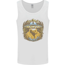 Dinosaur Abduction Aliens UFO T-Rex Mens Vest Tank Top White