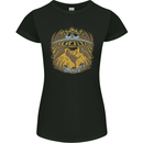 Dinosaur Abduction Aliens UFO T-Rex Womens Petite Cut T-Shirt Black