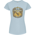 Dinosaur Abduction Aliens UFO T-Rex Womens Petite Cut T-Shirt Light Blue