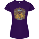 Dinosaur Abduction Aliens UFO T-Rex Womens Petite Cut T-Shirt Purple